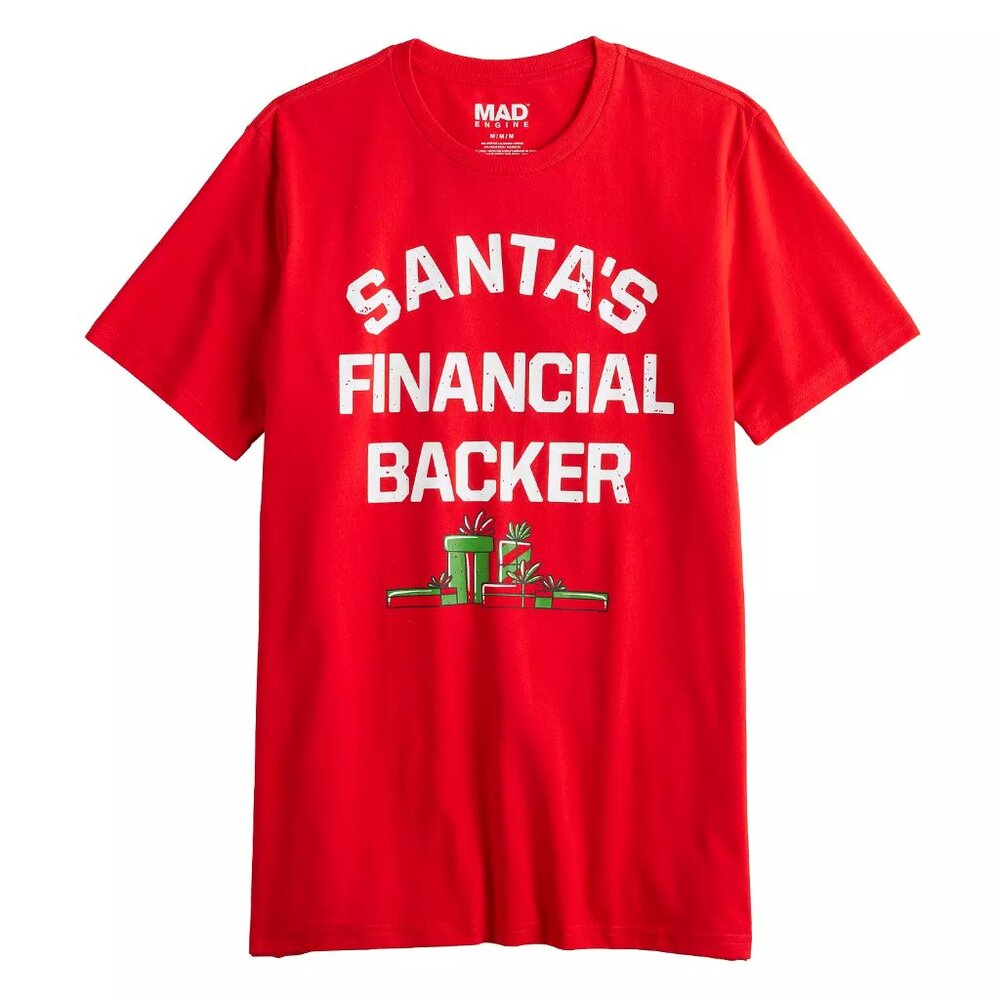 Men's Santa's Financial Backer Graphic Tee, S